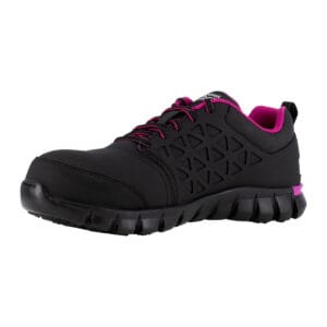 Reebok Sublite Cushion Work - RB491 Women's Athletic Work Shoe - Black and Pink